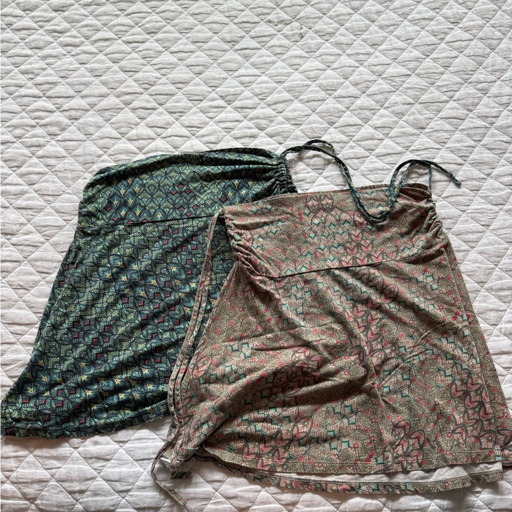 Patterned Mini Skirt Set